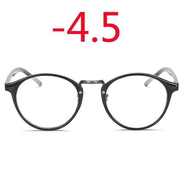 Retro Round Eye Glasses Men Women Ultra Light Myopia Eyeglasses Myopia glasses finished -1 -1.5 -2 -2.5 -3 -3.5 -4 -4.5 -5 -6