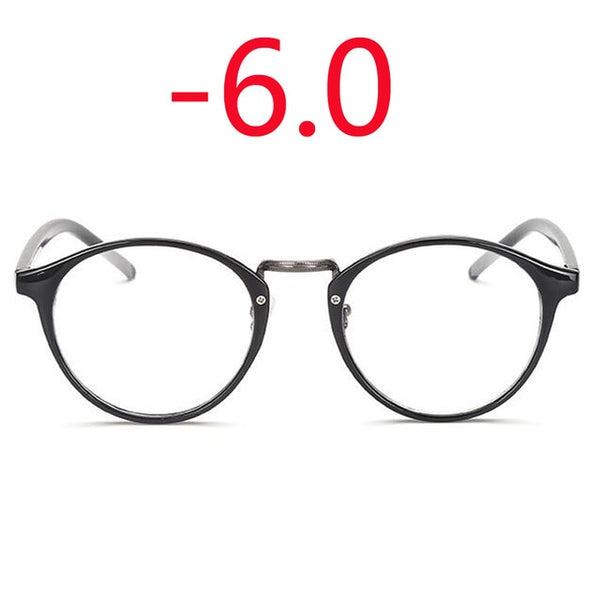 Retro Round Eye Glasses Men Women Ultra Light Myopia Eyeglasses Myopia glasses finished -1 -1.5 -2 -2.5 -3 -3.5 -4 -4.5 -5 -6