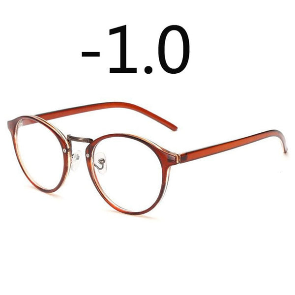 Retro Round Eye Glasses Men Women Ultra Light Myopia Eyeglasses Myopia glasses finished -1 -1.5 -2 -2.5 -3 -3.5 -4 -4.5 -5 -6