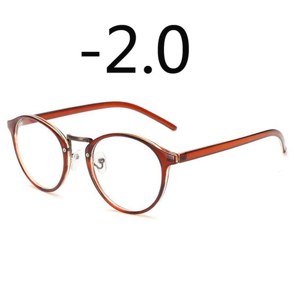 Retro Round Eye Glasses Men Women Ultra Light Myopia Eyeglasses Myopia glasses finished -1 -1.5 -2 -2.5 -3 -3.5 -4 -4.5 -5 -6