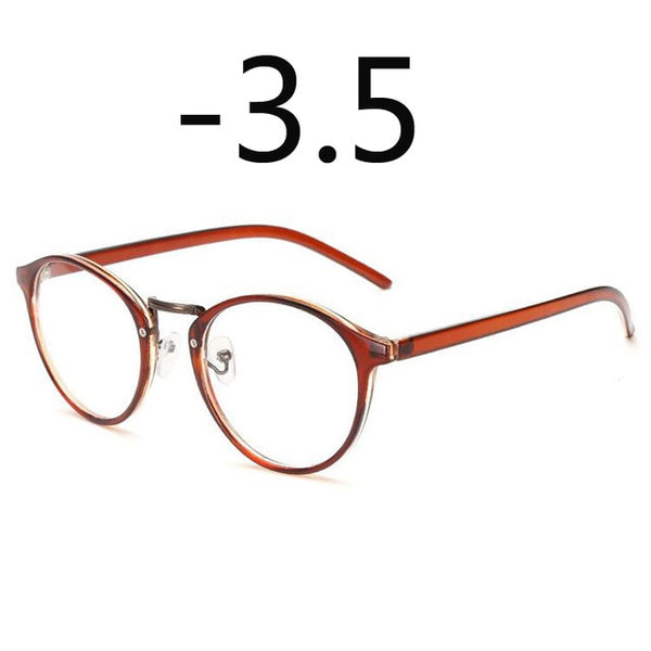 Retro Round Eye Glasses Men Women Ultra Light Myopia Eyeglasses Myopia glasses finished -1 -1.5 -2 -2.5 -3 -3.5 -4 -4.5 -5 -6