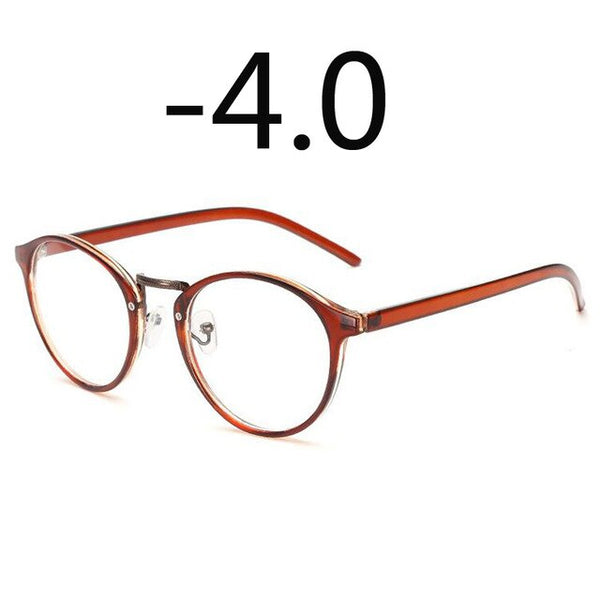 Retro Round Eye Glasses Men Women Ultra Light Myopia Eyeglasses Myopia glasses finished -1 -1.5 -2 -2.5 -3 -3.5 -4 -4.5 -5 -6