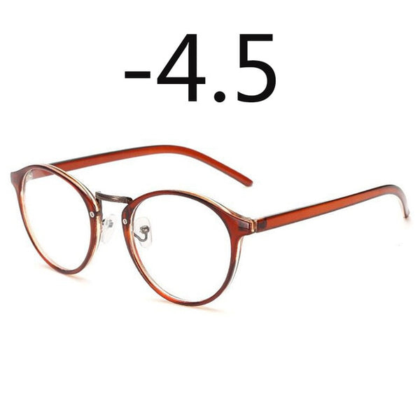 Retro Round Eye Glasses Men Women Ultra Light Myopia Eyeglasses Myopia glasses finished -1 -1.5 -2 -2.5 -3 -3.5 -4 -4.5 -5 -6