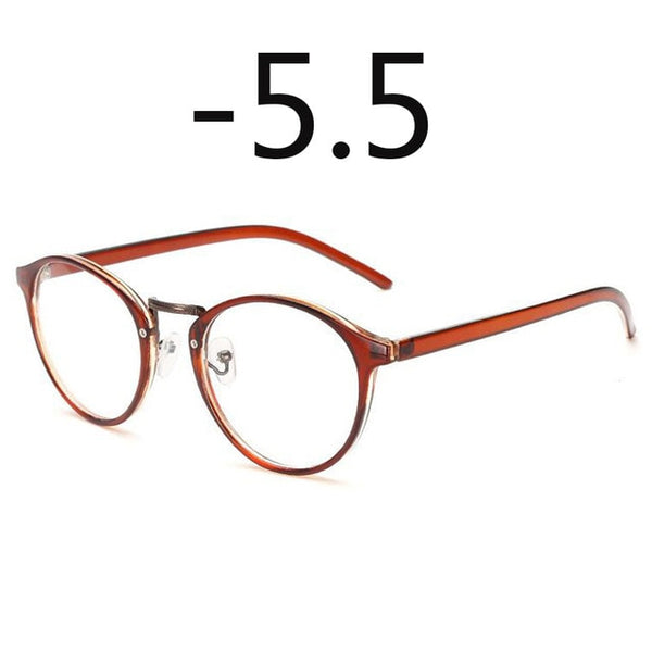 Retro Round Eye Glasses Men Women Ultra Light Myopia Eyeglasses Myopia glasses finished -1 -1.5 -2 -2.5 -3 -3.5 -4 -4.5 -5 -6