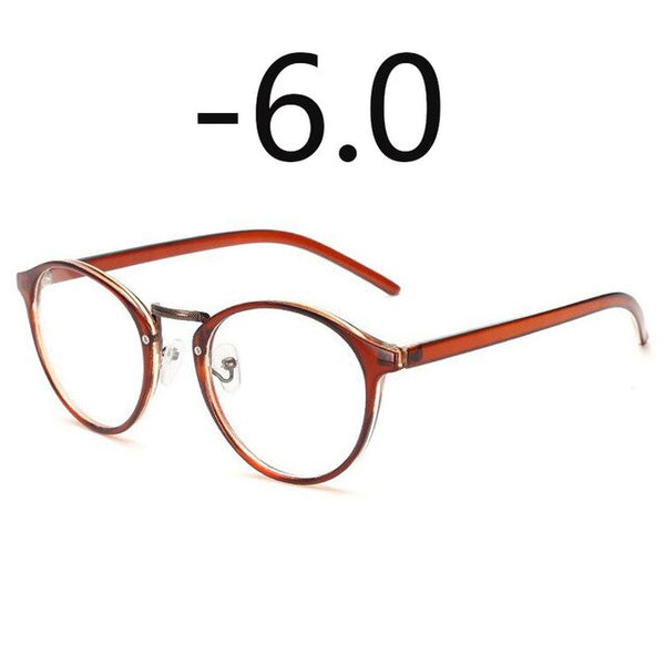 Retro Round Eye Glasses Men Women Ultra Light Myopia Eyeglasses Myopia glasses finished -1 -1.5 -2 -2.5 -3 -3.5 -4 -4.5 -5 -6