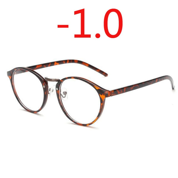 Retro Round Eye Glasses Men Women Ultra Light Myopia Eyeglasses Myopia glasses finished -1 -1.5 -2 -2.5 -3 -3.5 -4 -4.5 -5 -6