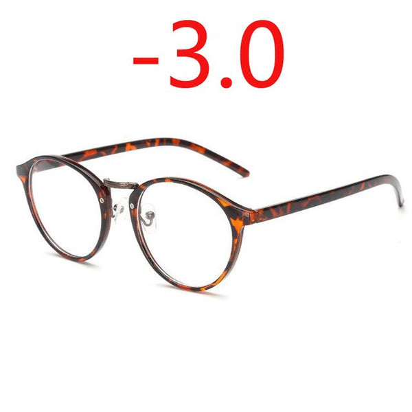 Retro Round Eye Glasses Men Women Ultra Light Myopia Eyeglasses Myopia glasses finished -1 -1.5 -2 -2.5 -3 -3.5 -4 -4.5 -5 -6