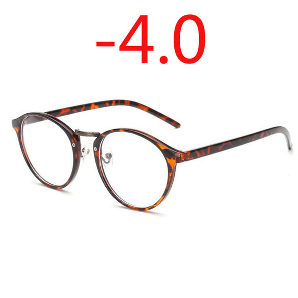 Retro Round Eye Glasses Men Women Ultra Light Myopia Eyeglasses Myopia glasses finished -1 -1.5 -2 -2.5 -3 -3.5 -4 -4.5 -5 -6