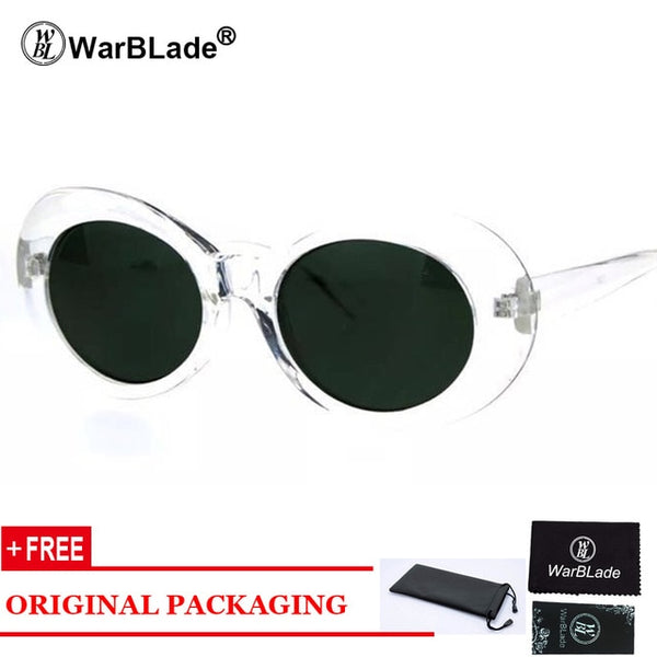 Goggles Kurt Cobain Sunglasses Transparent Clear Lenses Glasses Vintage NIRVANA Oval Eyewear Fashion Classic Sun Glasses