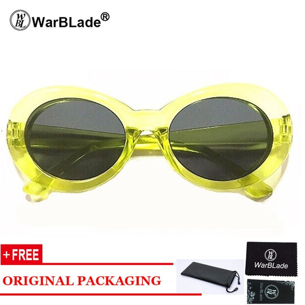 Goggles Kurt Cobain Sunglasses Transparent Clear Lenses Glasses Vintage NIRVANA Oval Eyewear Fashion Classic Sun Glasses