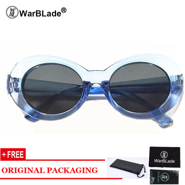 Goggles Kurt Cobain Sunglasses Transparent Clear Lenses Glasses Vintage NIRVANA Oval Eyewear Fashion Classic Sun Glasses