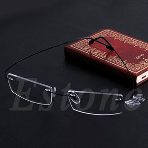 Fashion Metal Rimless Eye Glasses Solid Spectacle Frames Reading glasses For Women Men Unsex