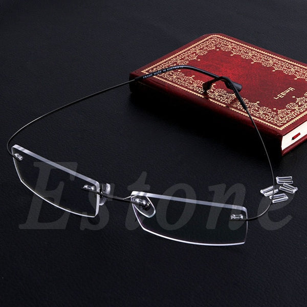 Fashion Metal Rimless Eye Glasses Solid Spectacle Frames Reading glasses For Women Men Unsex