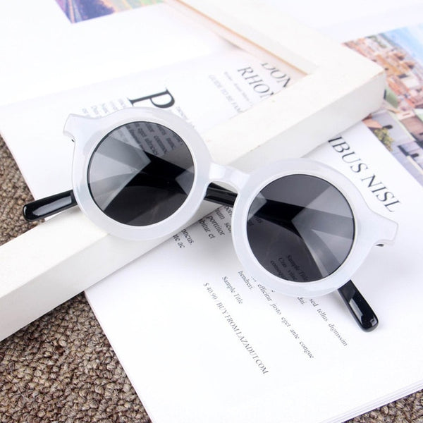 iboode 2019 Fashion Kids Sunglasses Round Frame Boys Girls Sun Glasses Children Baby Eyeglasses UV400 Shades Oculos Gafas De Sol