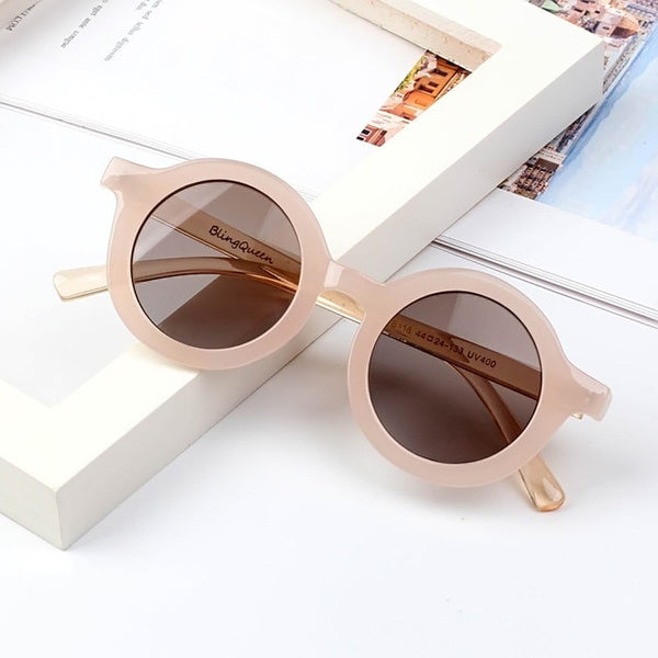 iboode 2019 Fashion Kids Sunglasses Round Frame Boys Girls Sun Glasses Children Baby Eyeglasses UV400 Shades Oculos Gafas De Sol