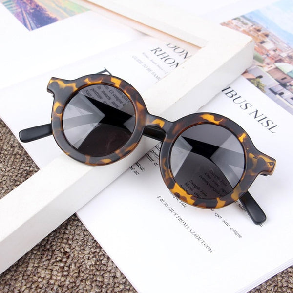 iboode 2019 Fashion Kids Sunglasses Round Frame Boys Girls Sun Glasses Children Baby Eyeglasses UV400 Shades Oculos Gafas De Sol
