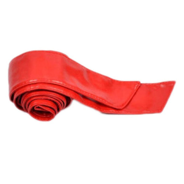 Hot Women Leather Soft Self Tie Bowknot Band Wrap Around Sash Belt Plus Size Leather Self Tie Bowknot Band Wrap Around Sash Belt